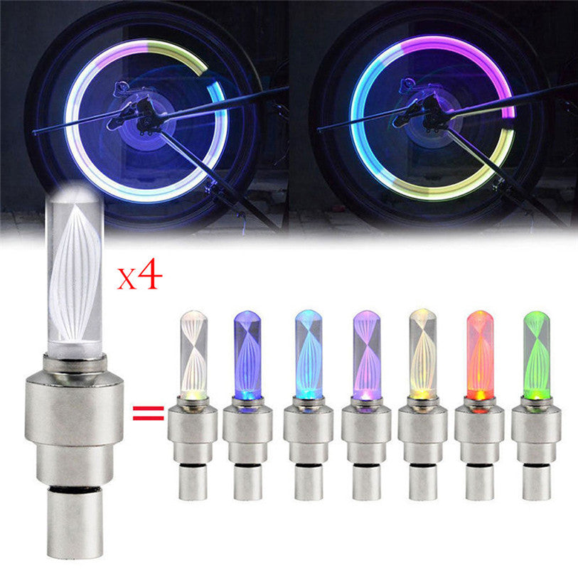 Bike Tire Valve Cap LED Light