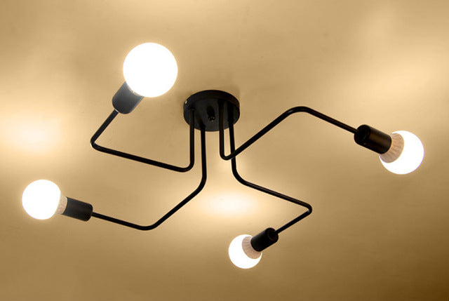 Retro Creative Metal Flush Mount Light